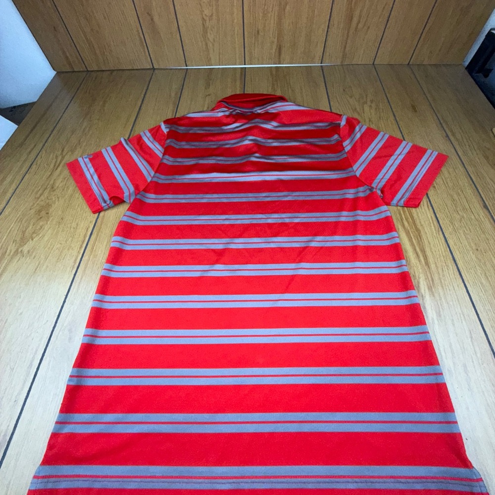 Under Armour U.S. Open Oakmont 2016 Golf Polo Shirt Mens Medium Red Striped - Picture 13 of 15